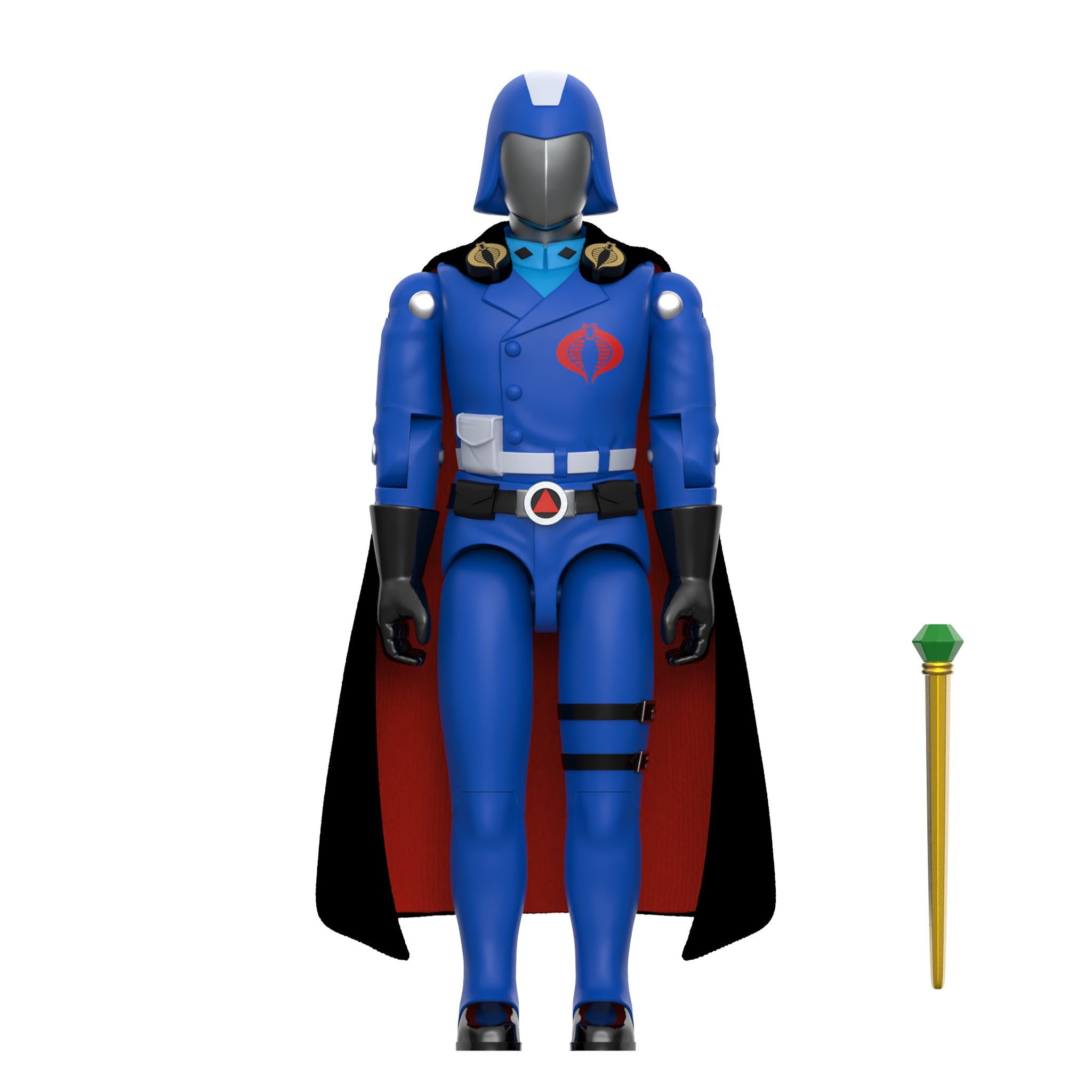 Super7 ReAction+ G.I. Joe Cobra Commander figurina mantie