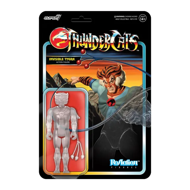 Super7 ThunderCats ReAction Tygra Invisible figurina transparent