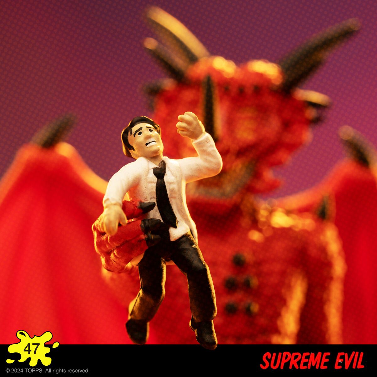 Super7 ReAction Dinosaurs Attack Supreme Evil figurina rosie