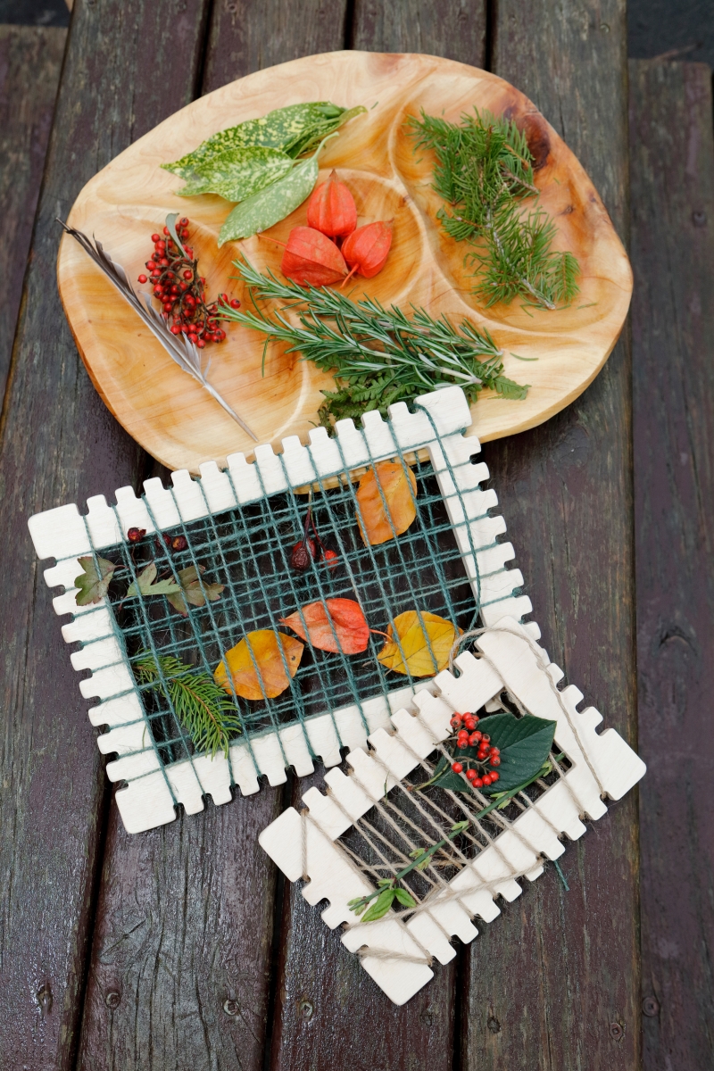 Yellow Door Natural Weaving Frames rame tesut 2 bucati lemn