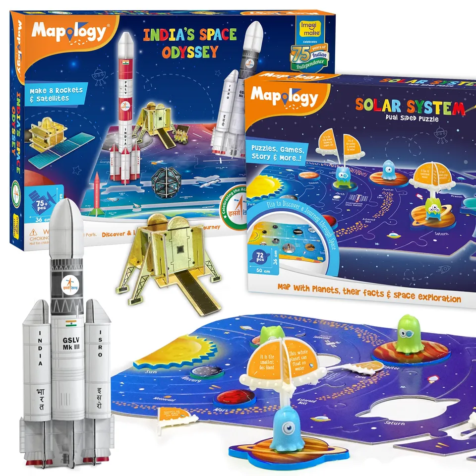 Imagimake Mapology Space Solar System set spatiu puzzle
