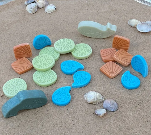 Yellow Door Scenery Stones Ocean Play pietre 18 buc