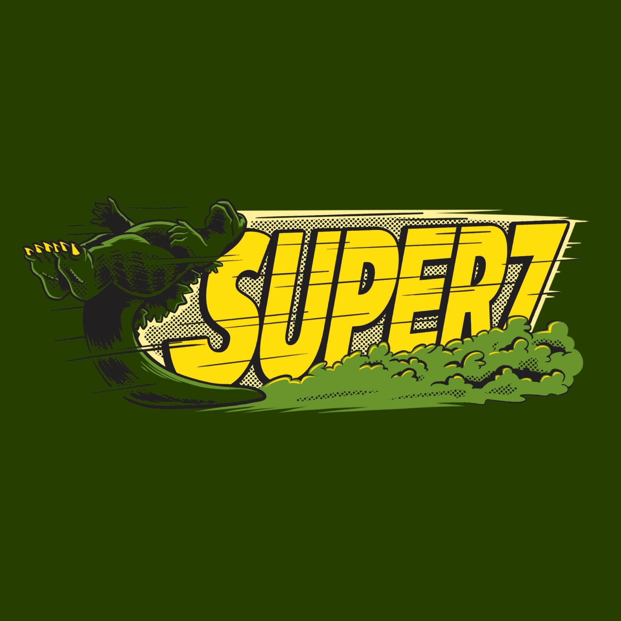 Super7 Toho Godzilla Tail Slide tricou bumbac verde