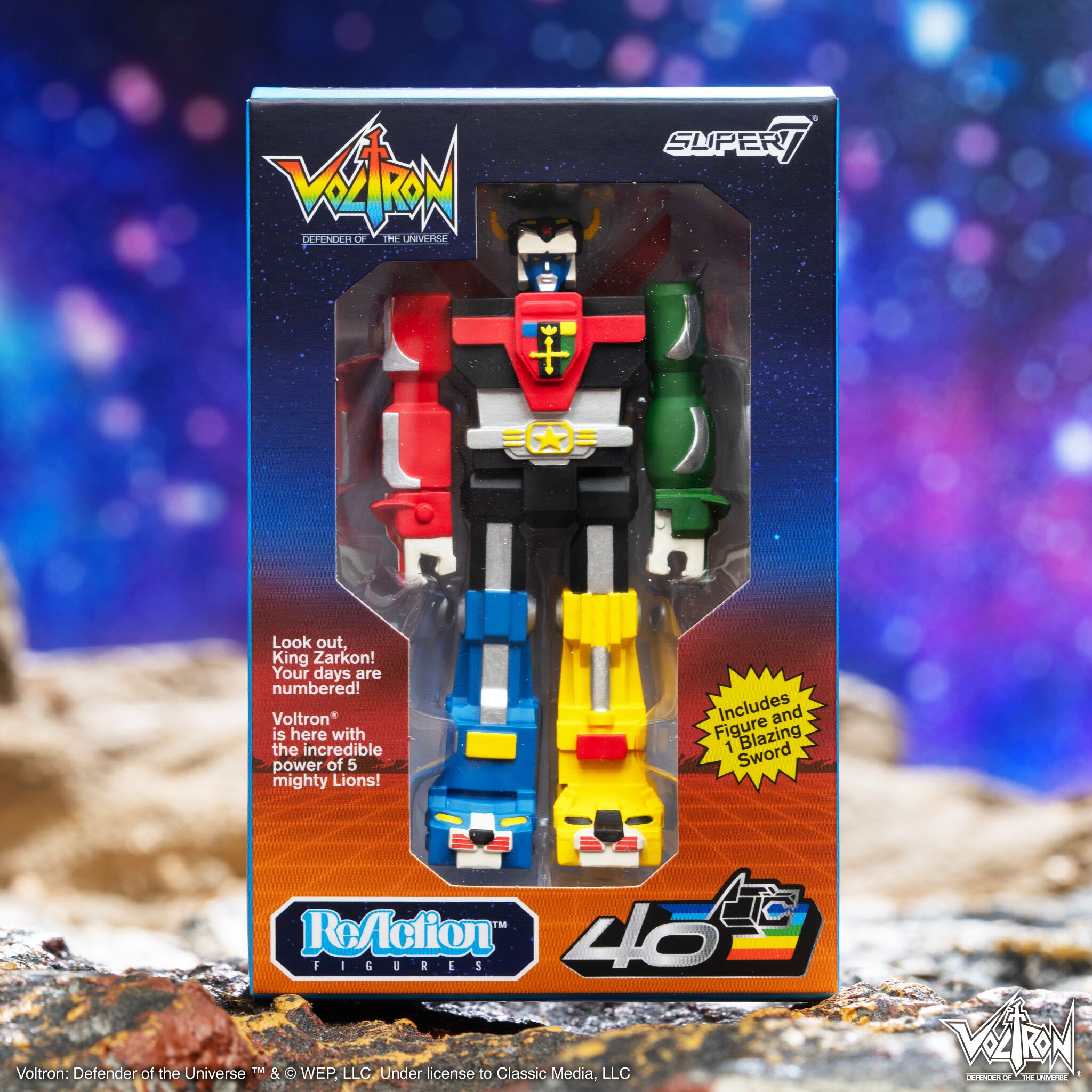 Super7 Voltron ReAction figurina 9,5 cm editie vintage sabie