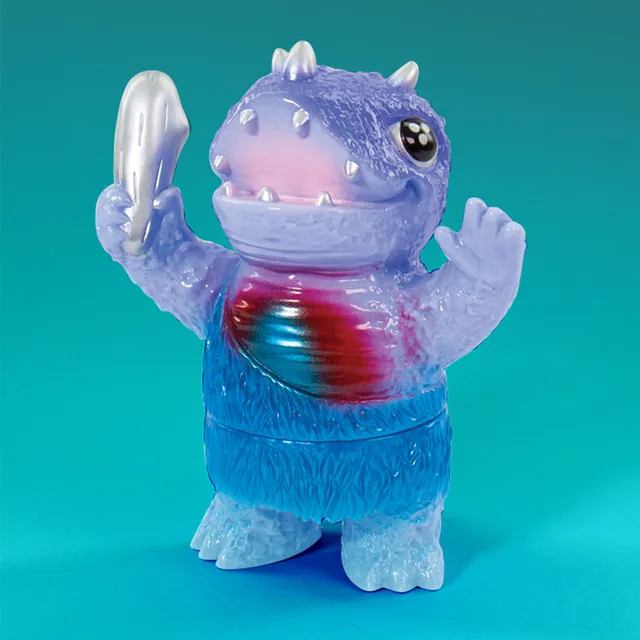 Super7 Japanese Vinyl Caveman Dinosaur figurina lila 10 cm