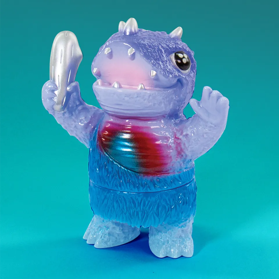 Super7 Japanese Vinyl Caveman Dinosaur figurina lila 10 cm