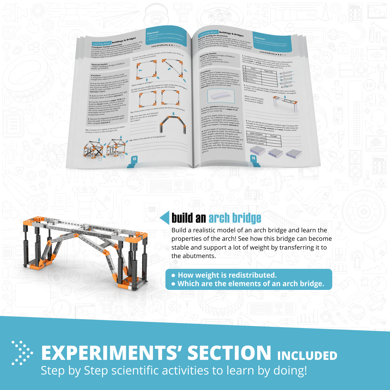Engino Discovering STEM Architecture set constructie Eiffel 11 modele 9+