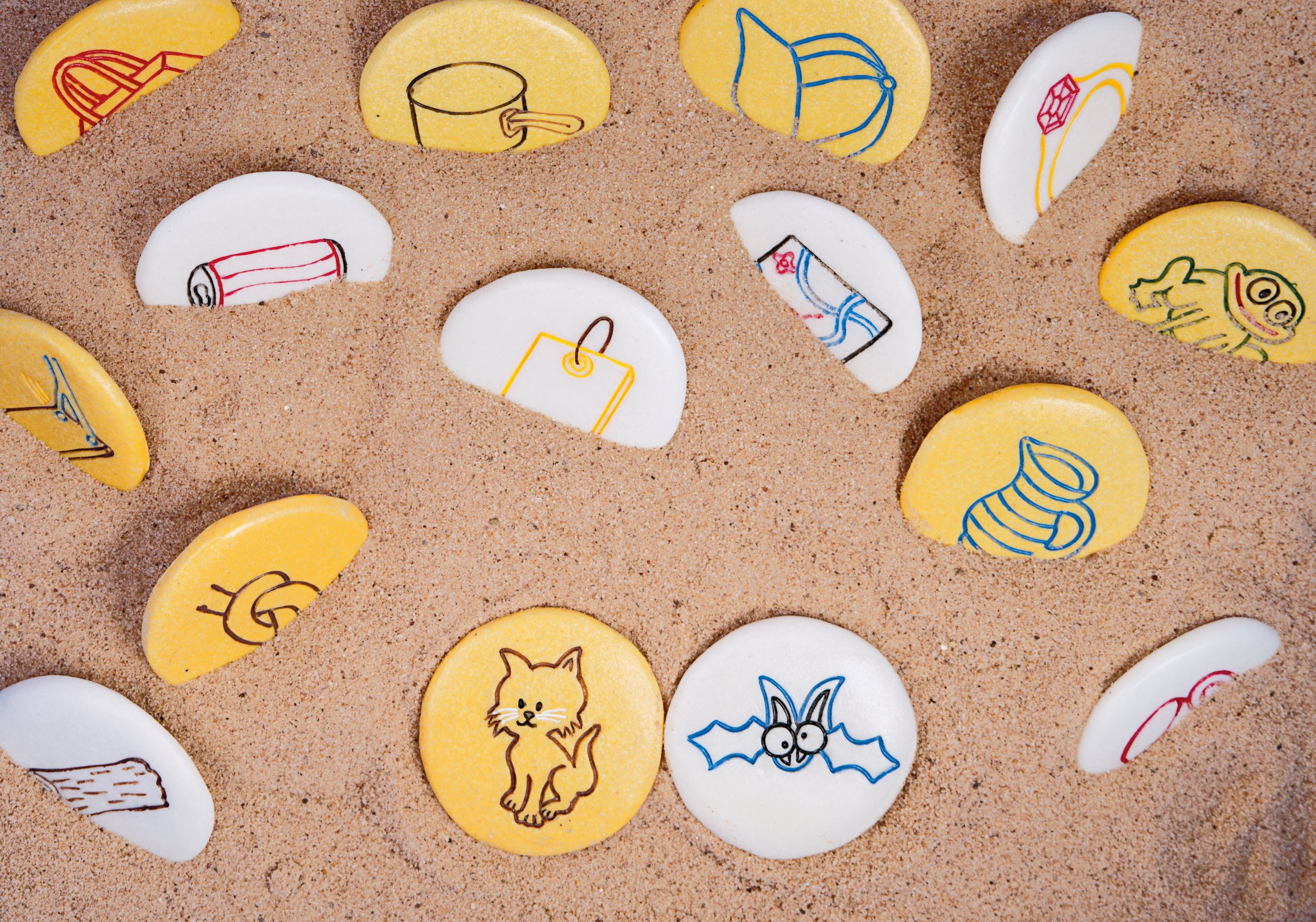 Yellow Door Rhyming Pebbles pietre rime set 16 familii sunete
