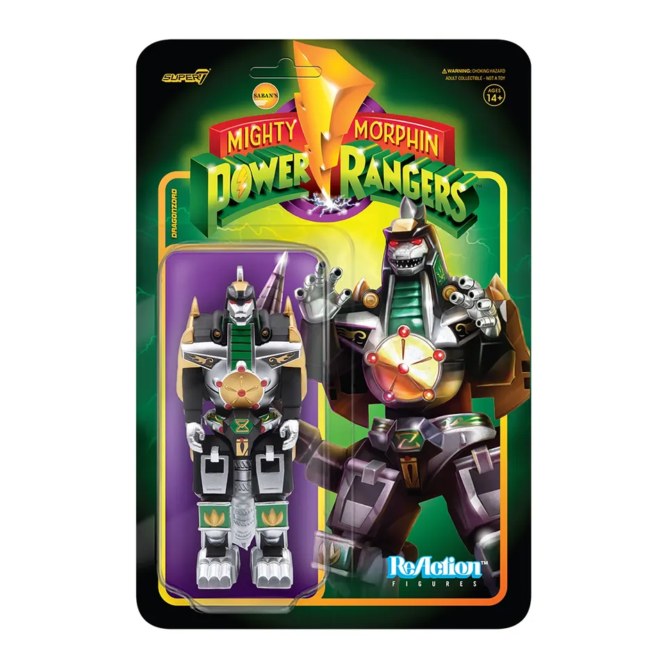 Super7 Power Rangers ReAction Dragonzord figurina 15 cm