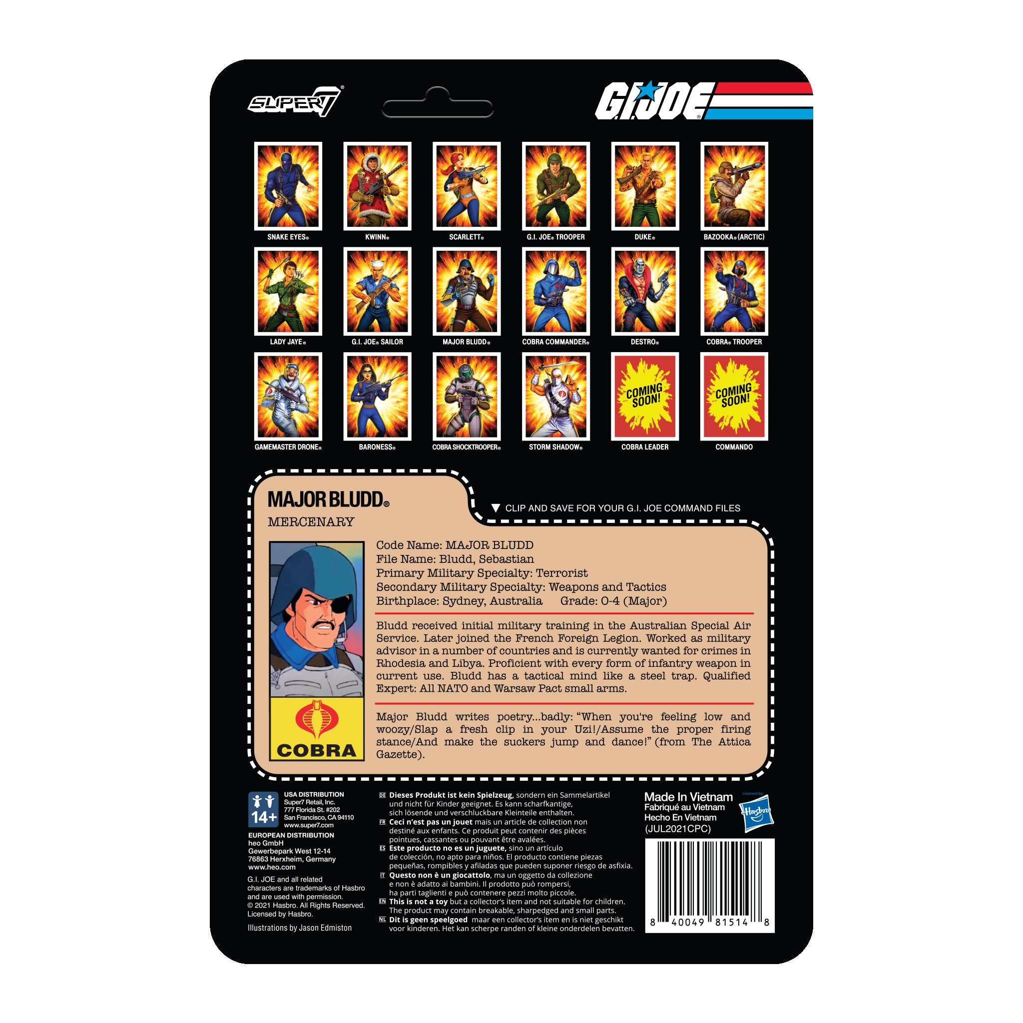 Super7 G.I. Joe Wave 2 figurină Major Bludd articulată