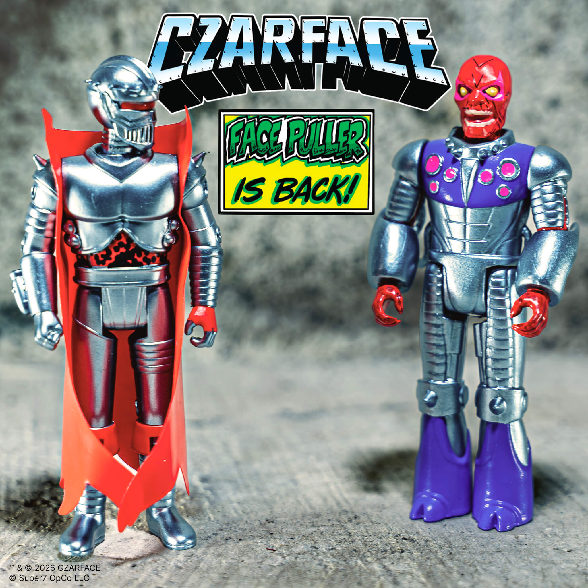 Super7 ReAction Czarface Frankie Pulitzer figurine set 2 buc metalizat
