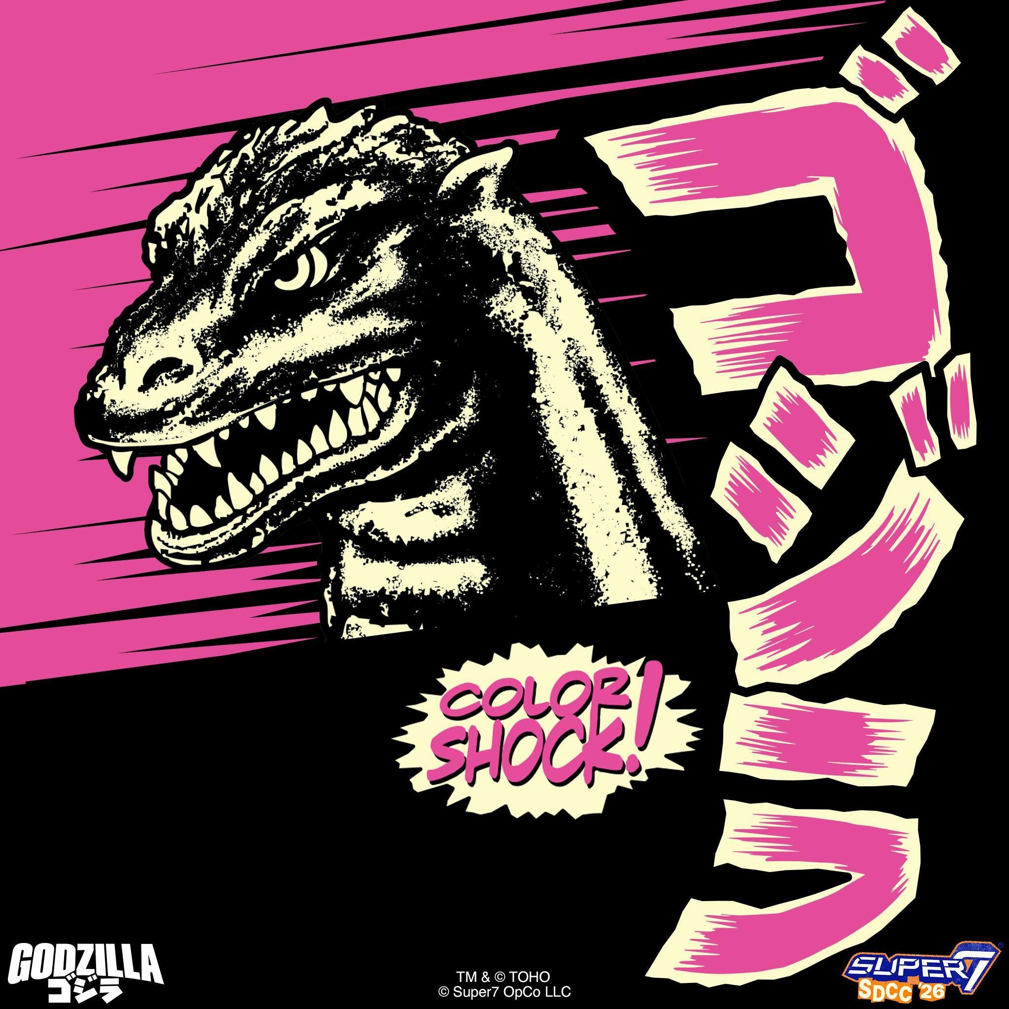 Super Kaiju Godzilla Color Shock figurină roz glitter 14cm