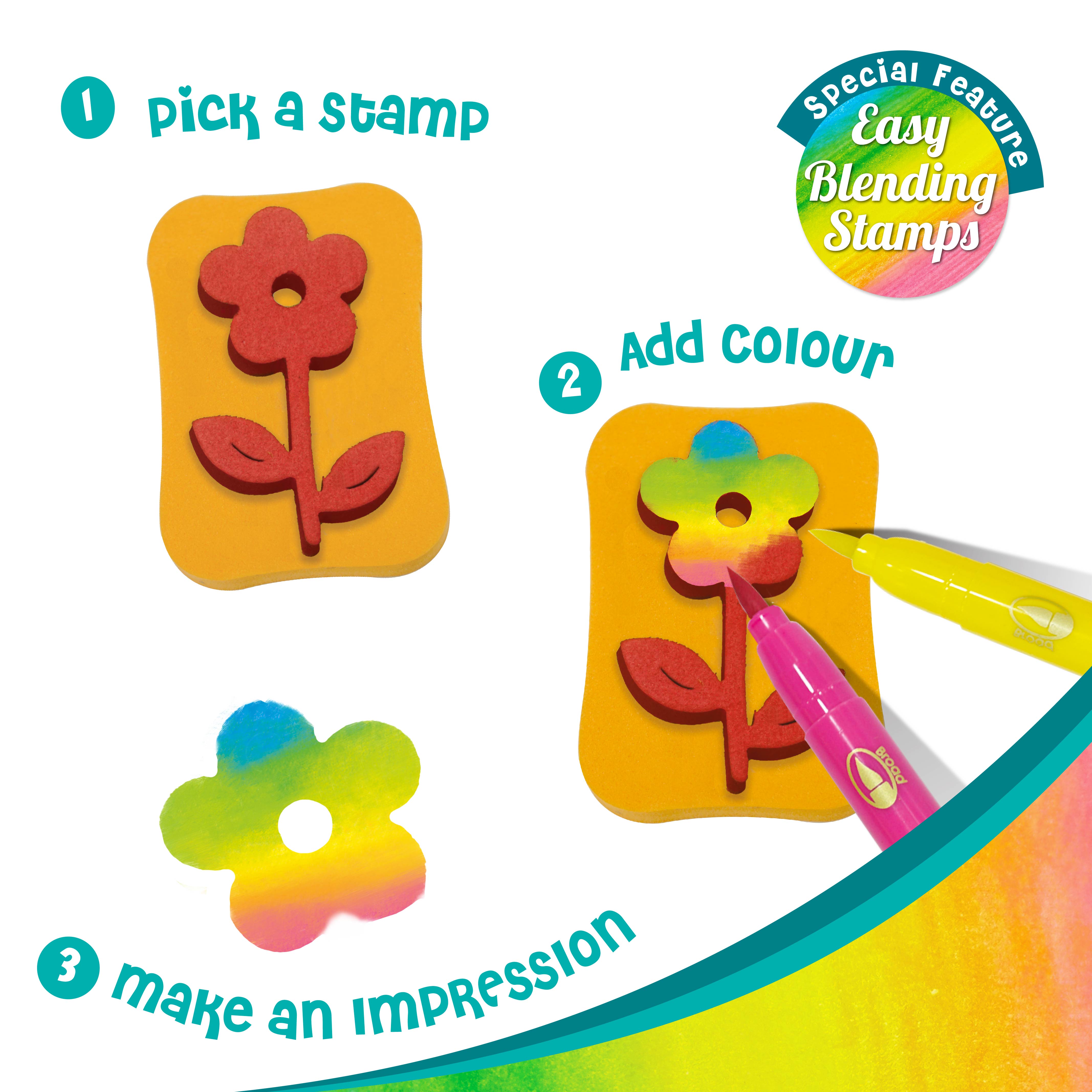 Imagimake Stamp Art Garden set stampile gradina animale