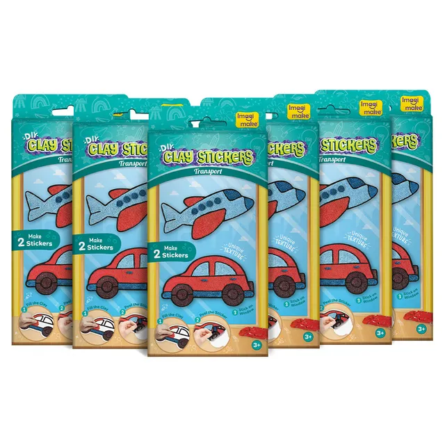 Imagimake DIY Clay Stickers Travel set plastilina 2 modele