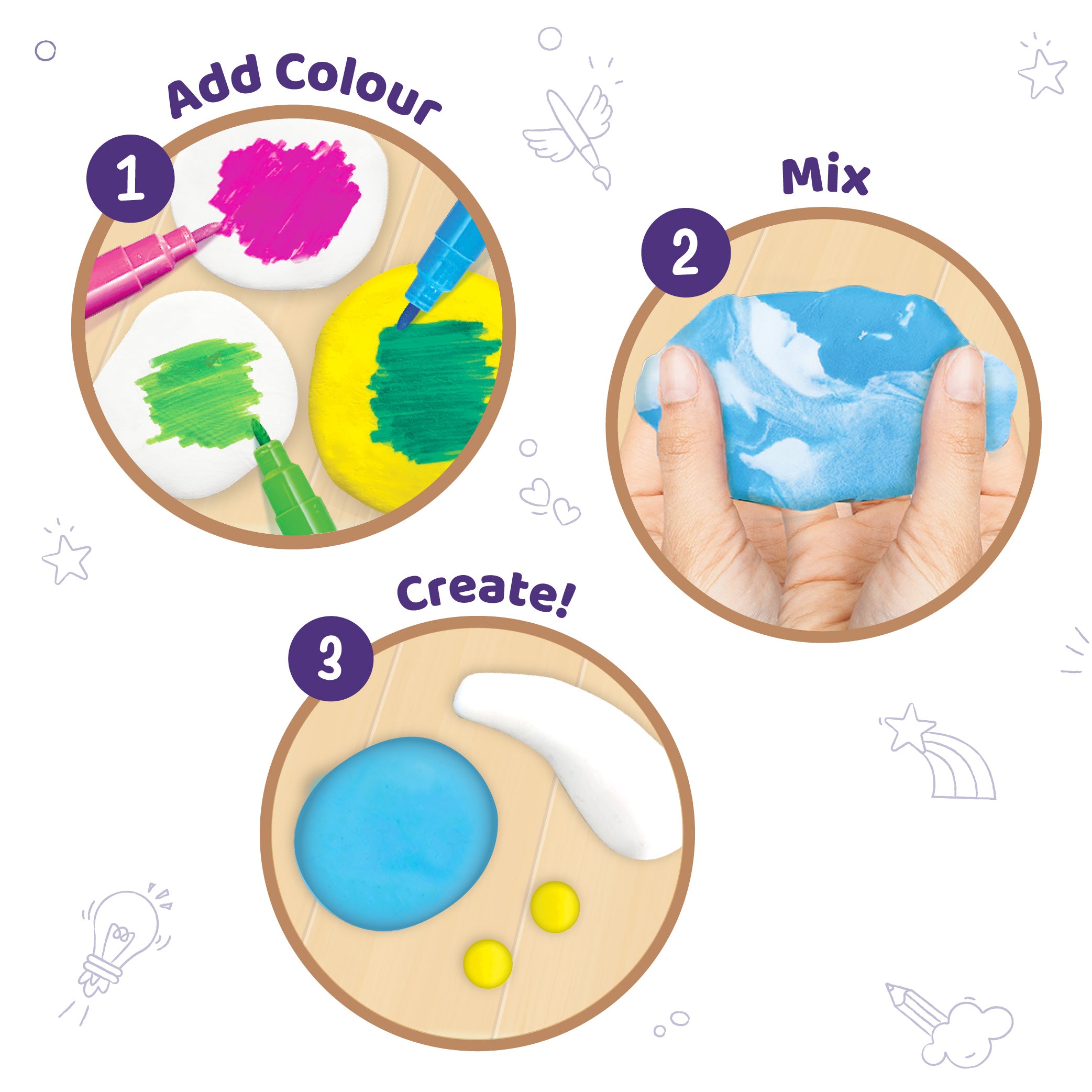 Imagimake Magic Clay Space plastilină copii spațiu