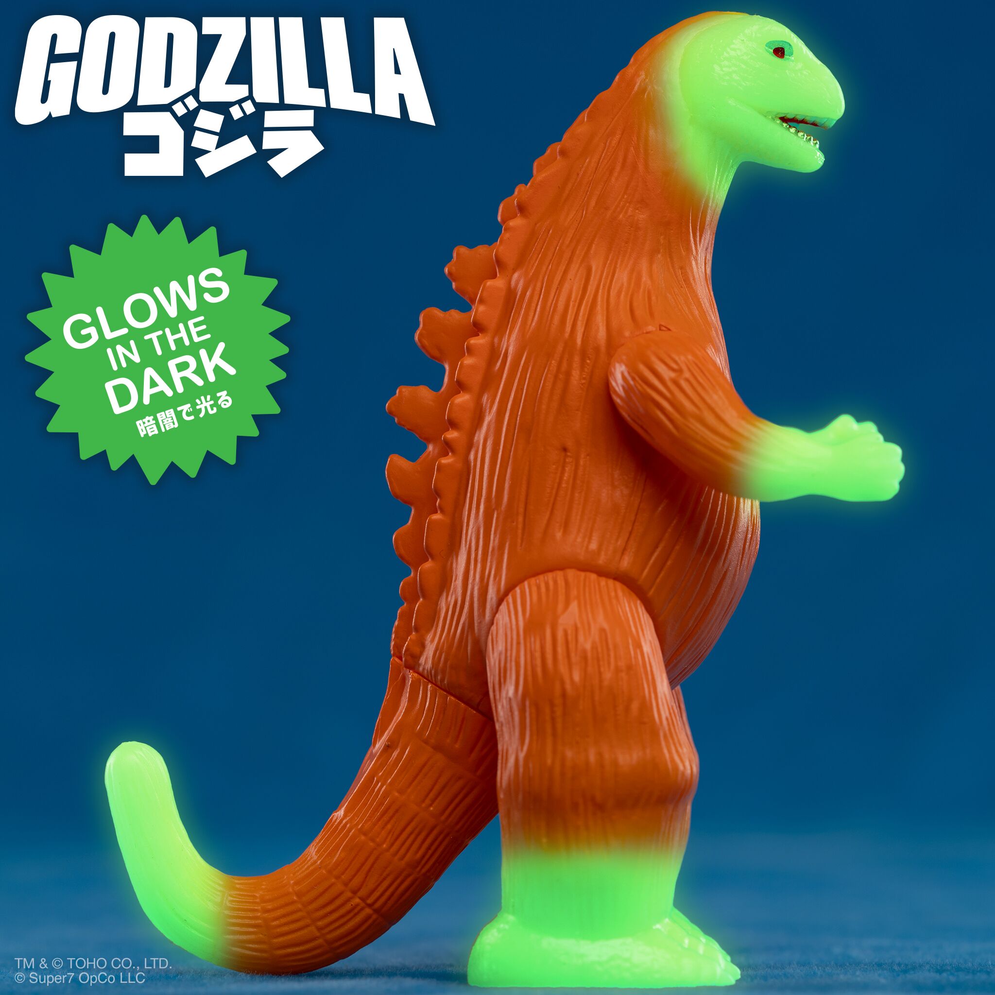 Super7 ReAction Marusan J-Tail figurina portocalie fosforescenta