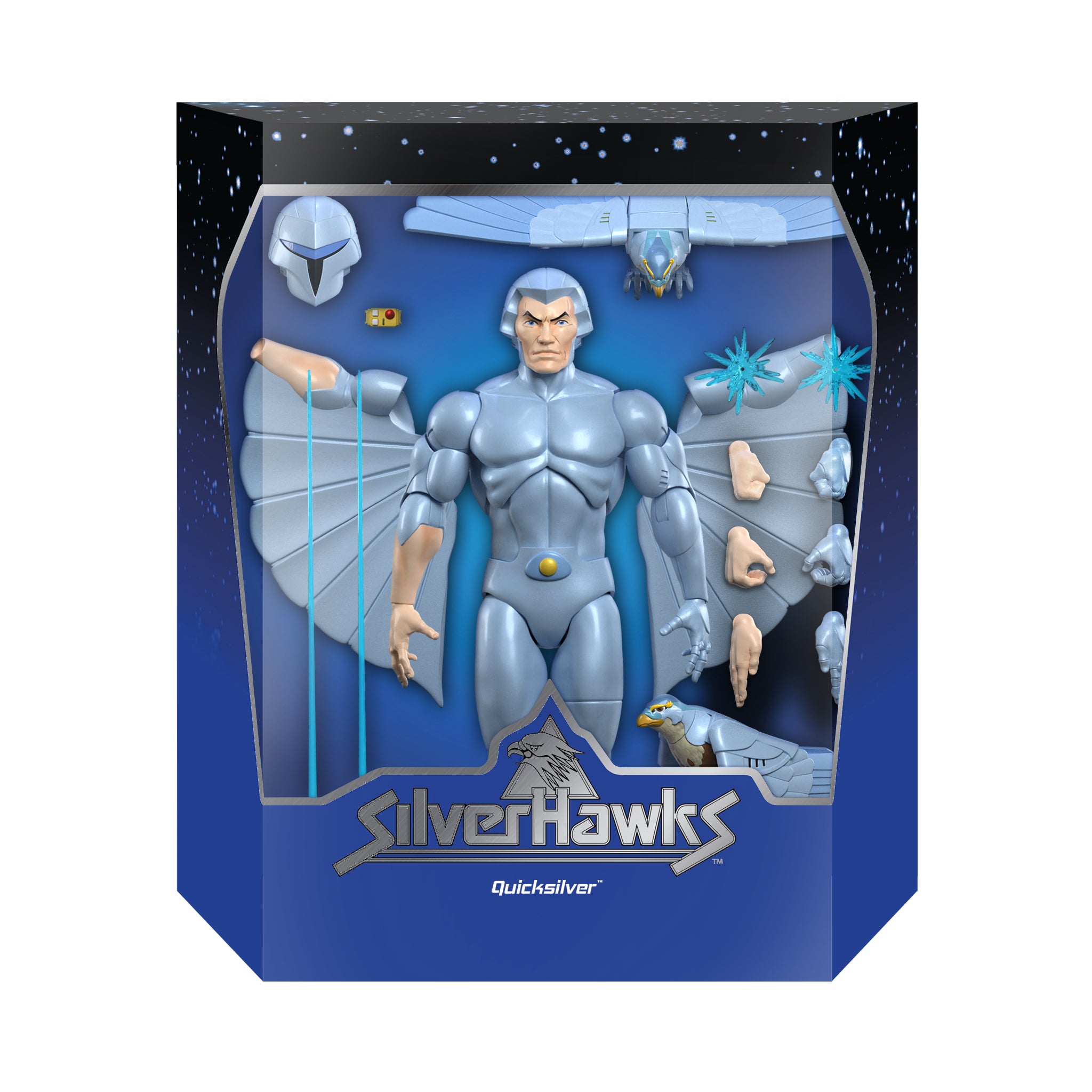 Super7 Ultimates SilverHawks Wave 1 Quicksilver figurină 18 cm