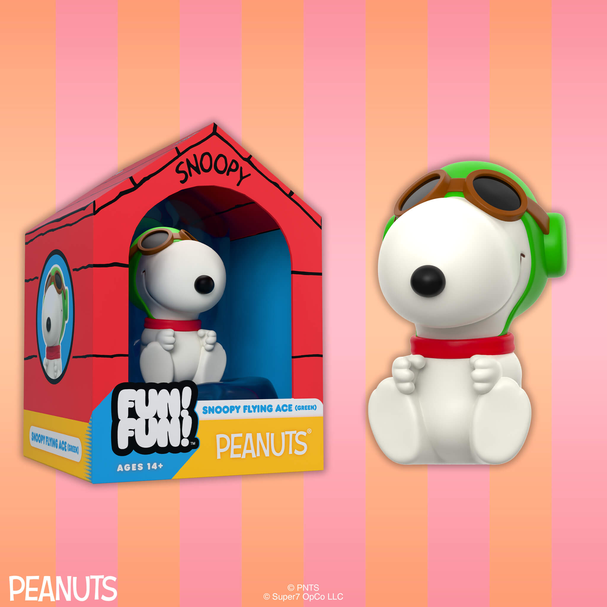 Super7 Peanuts Snoopy figurina palarie verde