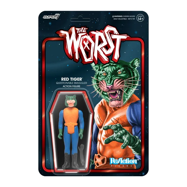 Super7 The Worst ReAction Red Tiger figurina Scum Squad