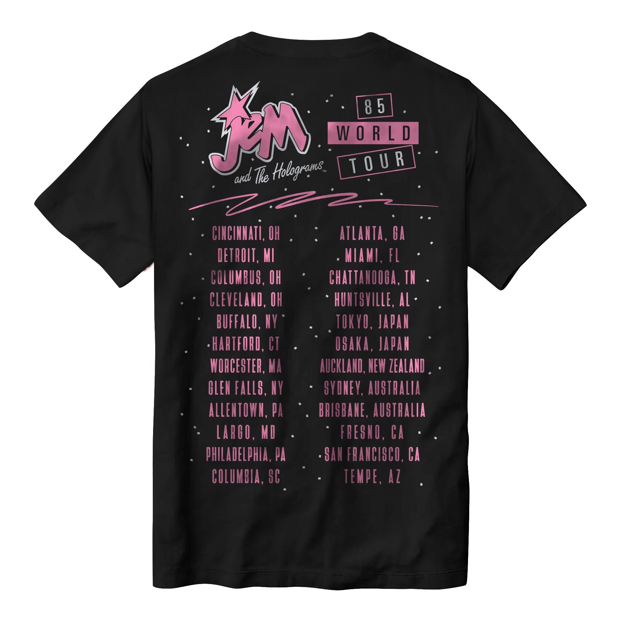 Super7 Jem Holograms World Tour tricou bumbac negru