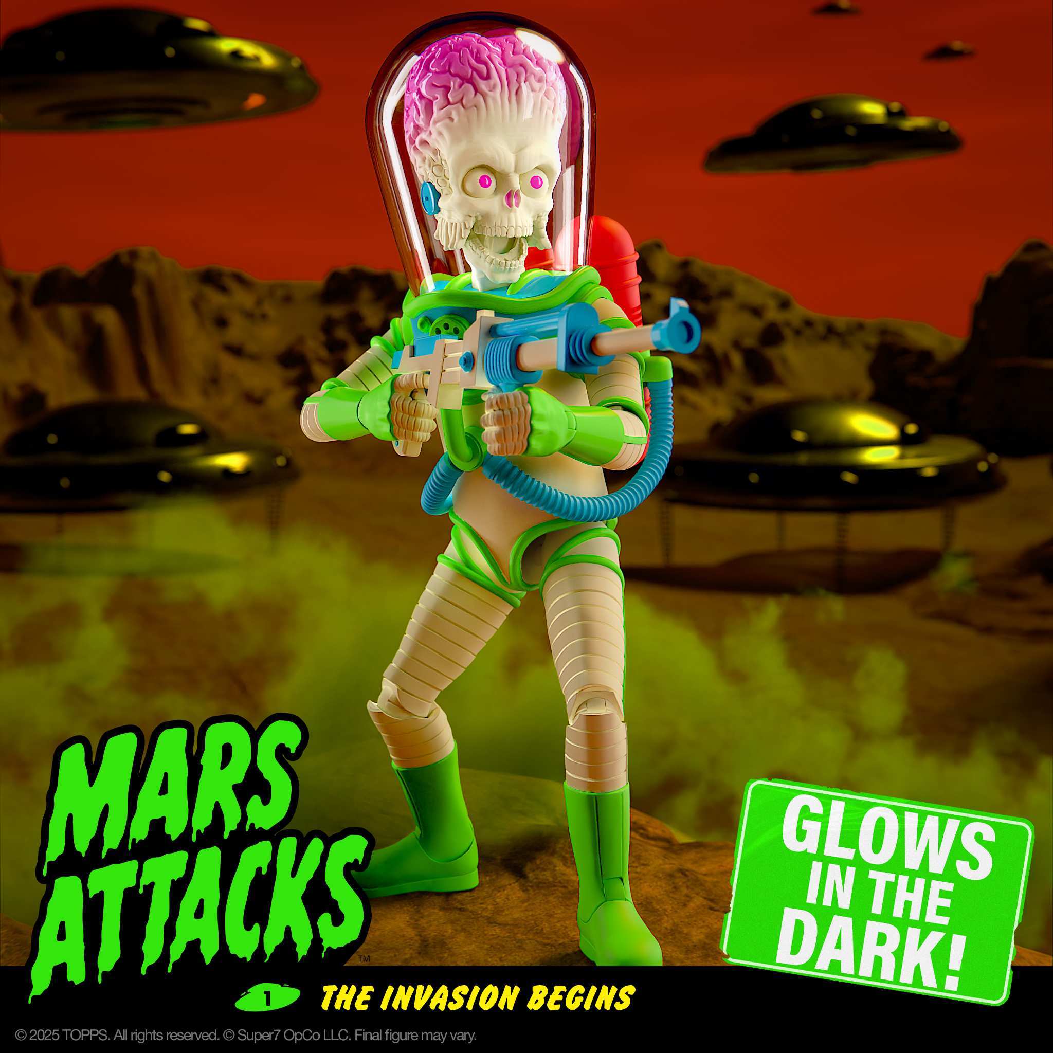 Super7 Mars Attacks ULTIMATES Martian Glow figurina 18 cm