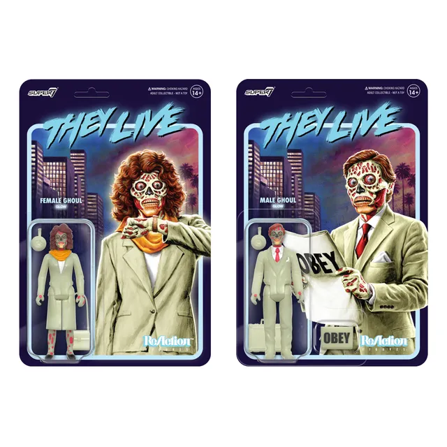 Super7 They Live ReAction Wave 2 Glow set figurine