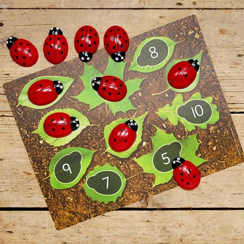 Yellow Door Ladybug Counting pack numărătoare 20 buburuze