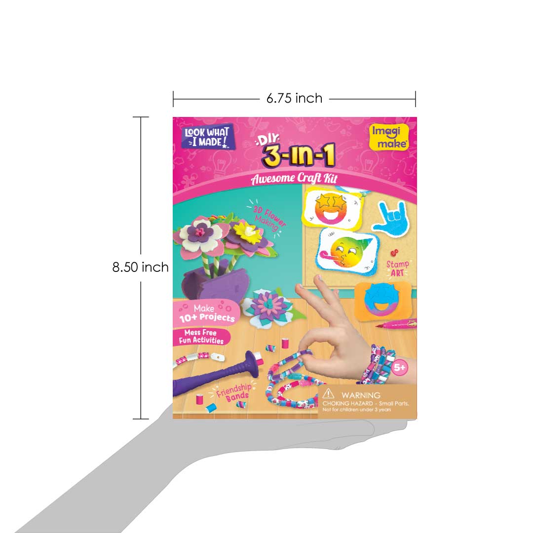 Imagimake Awesome Craft 3in1 set creatie stampile flori