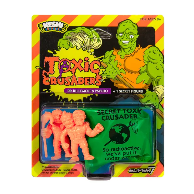 Super7 Toxic Crusaders Keshi figurina Pack A roz 3 buc