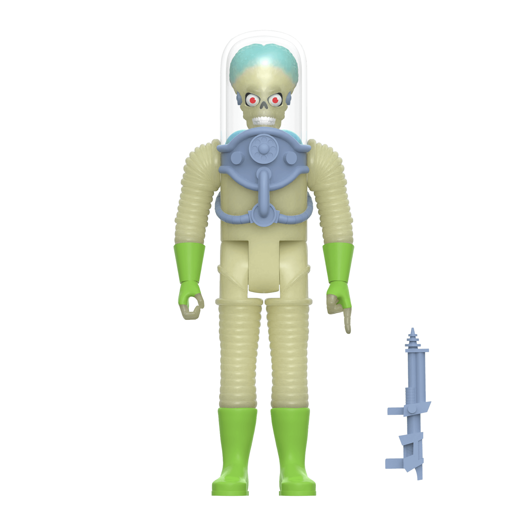 Super7 ReAction Mars Attacks figurina fosforescenta 9,5 cm