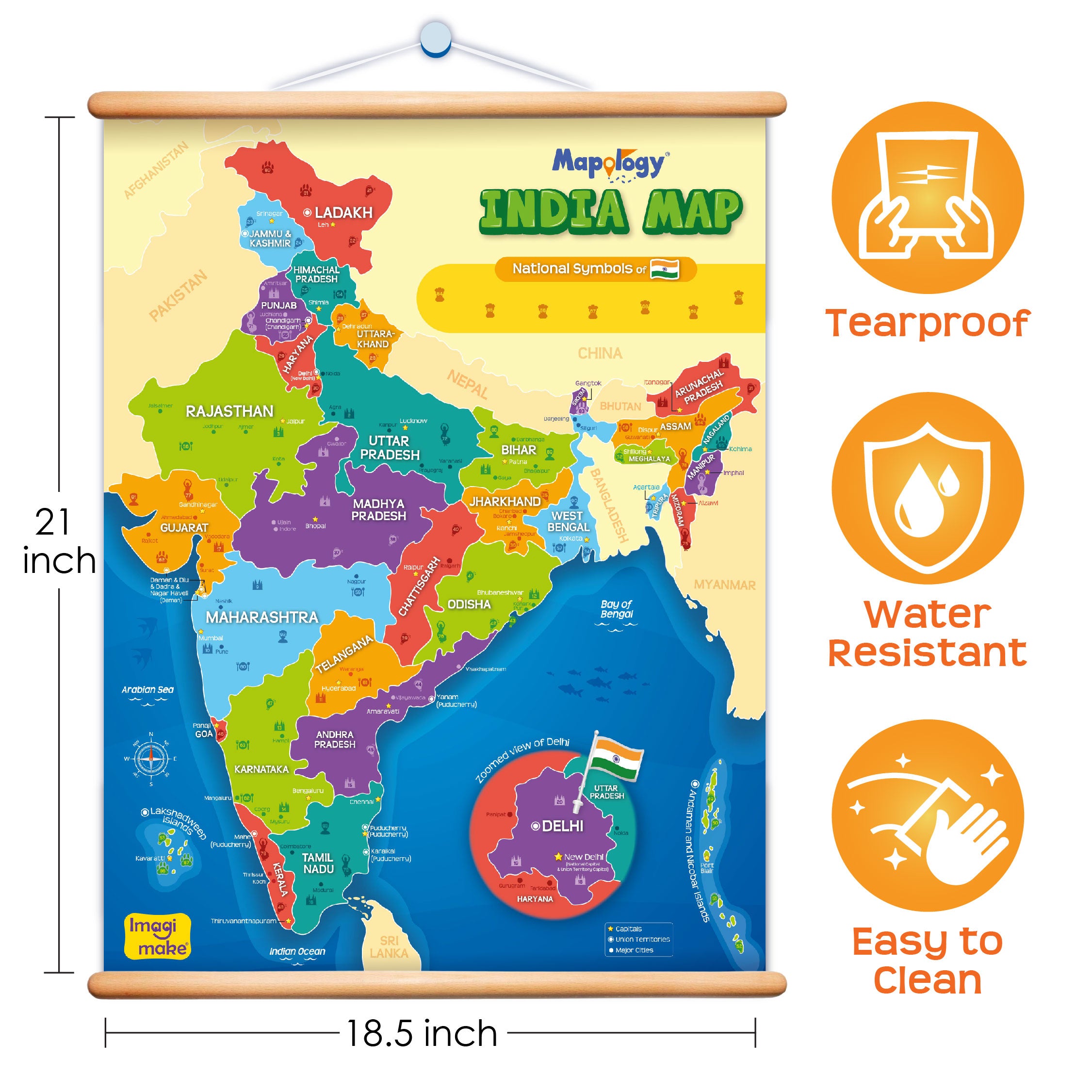 Imagimake Mapology India Map harta 103 stickere