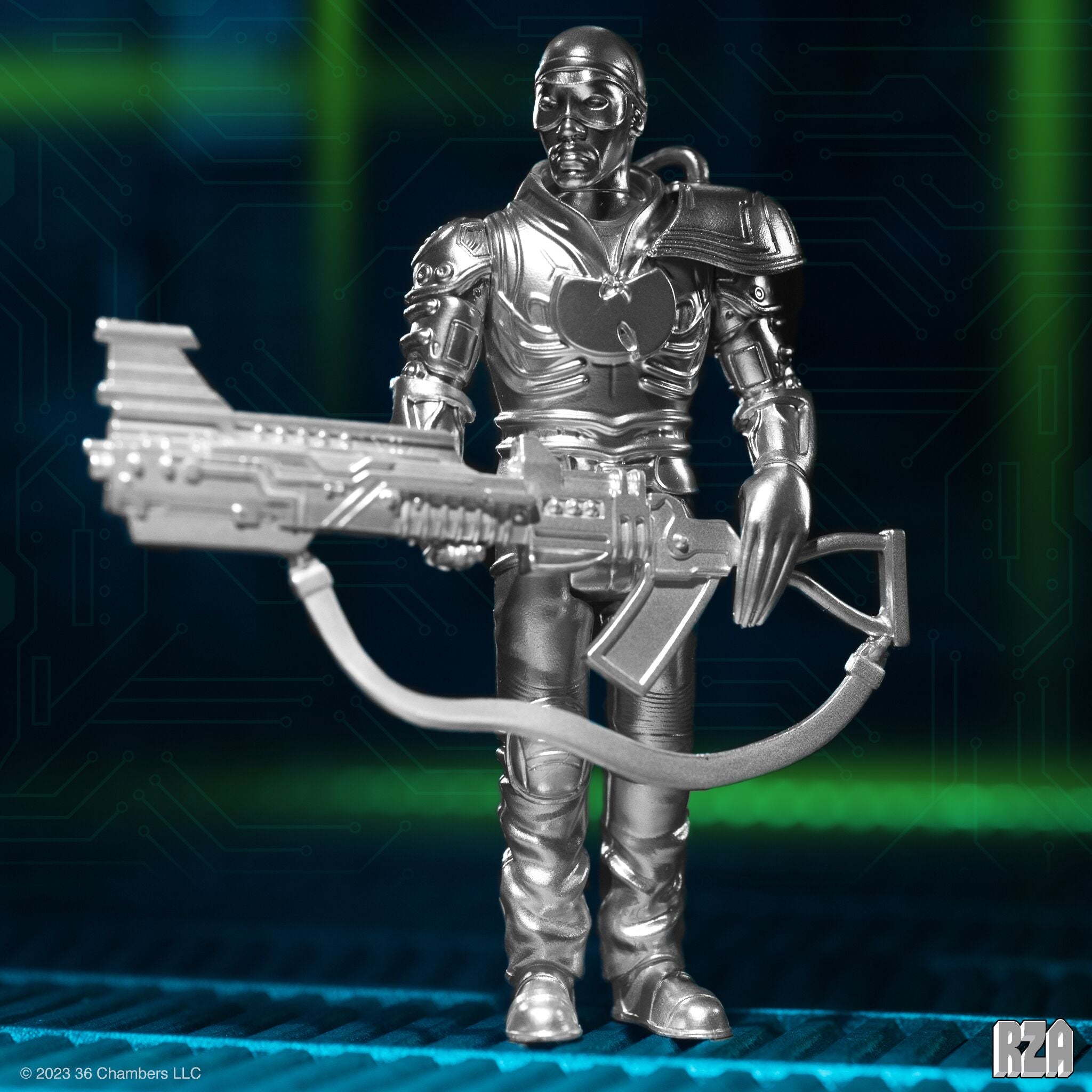 Super7 ReAction Bobby Digital Metallic Silver set figurina disc