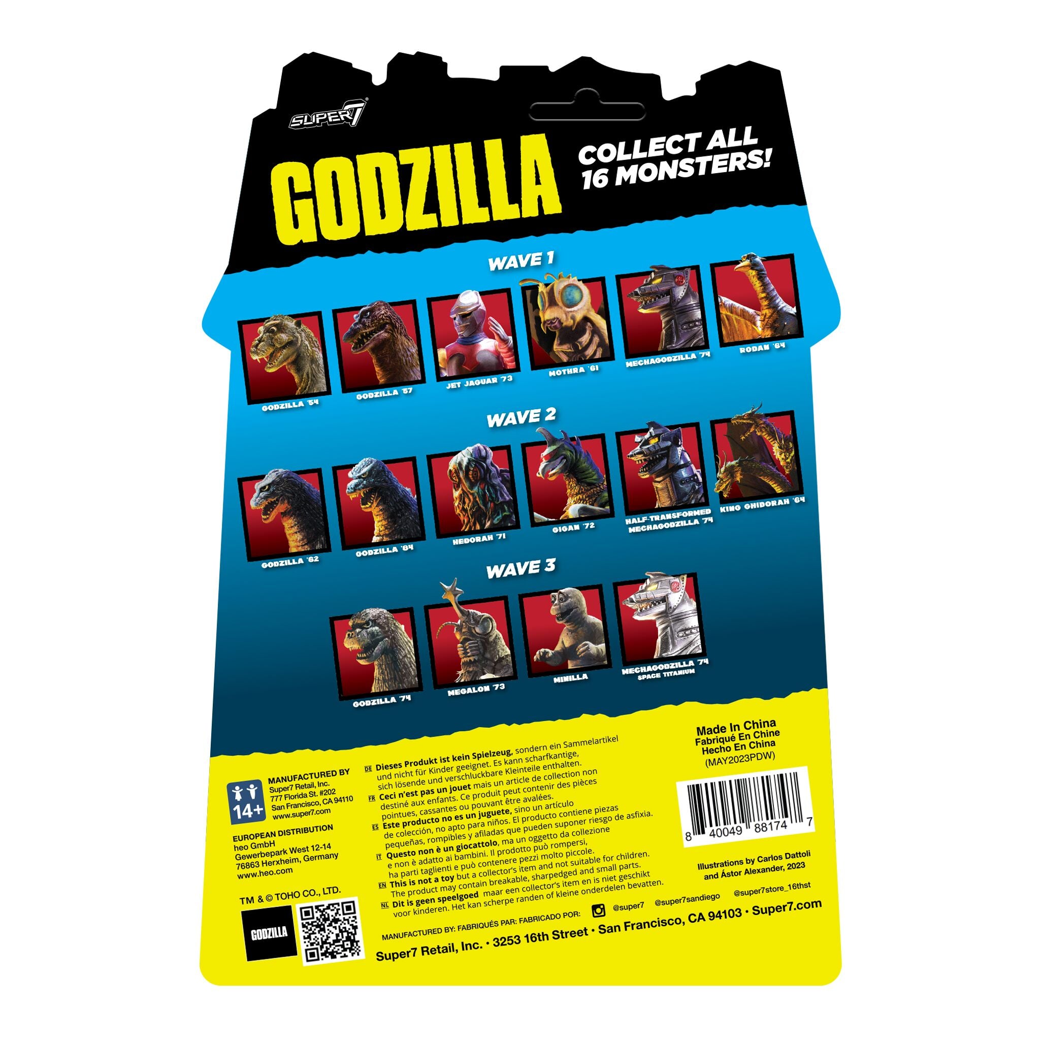 Super7 ReAction Godzilla 84 figurină vintage