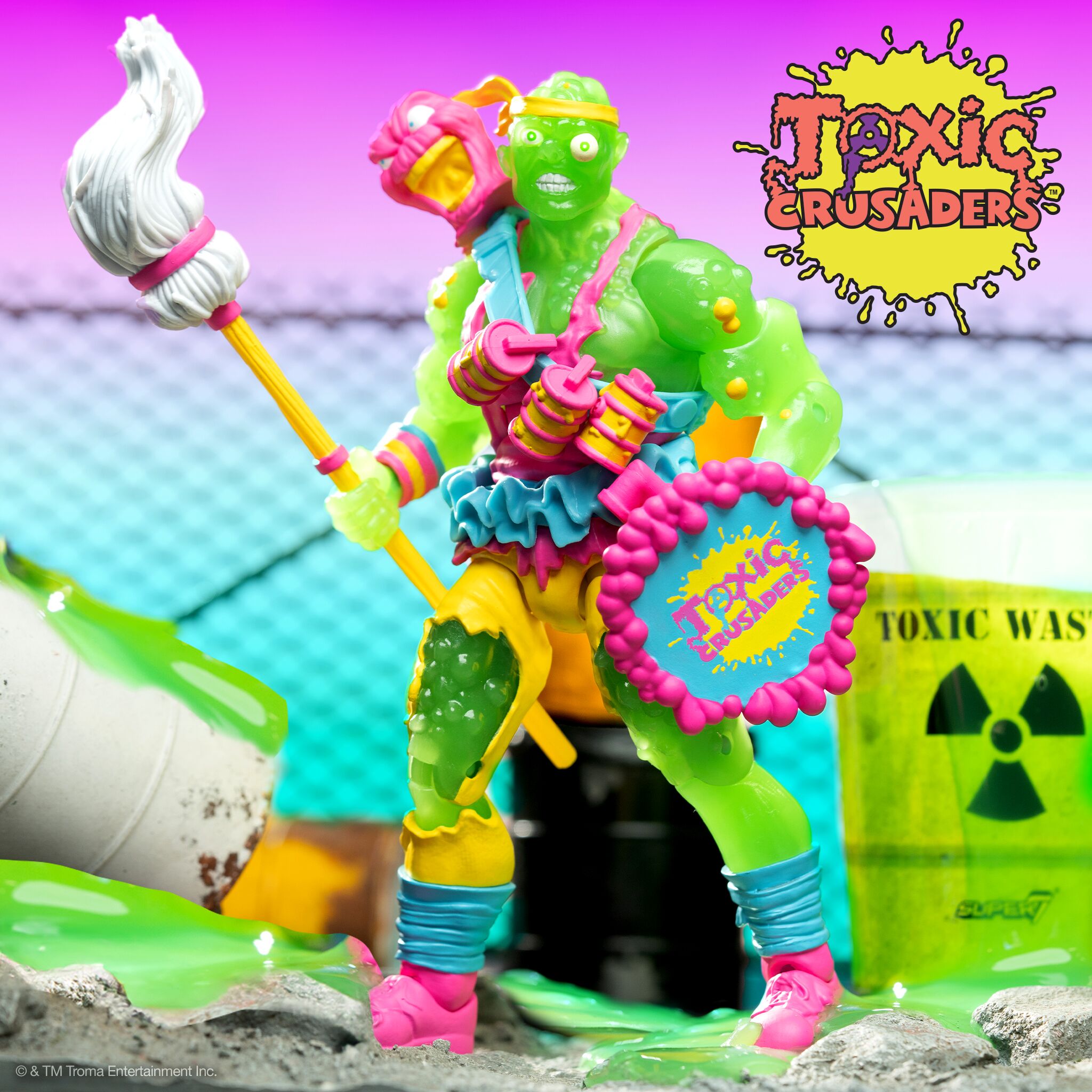 Super7 Ultimates Toxie Slime Glow figurină fosforescentă 18 cm