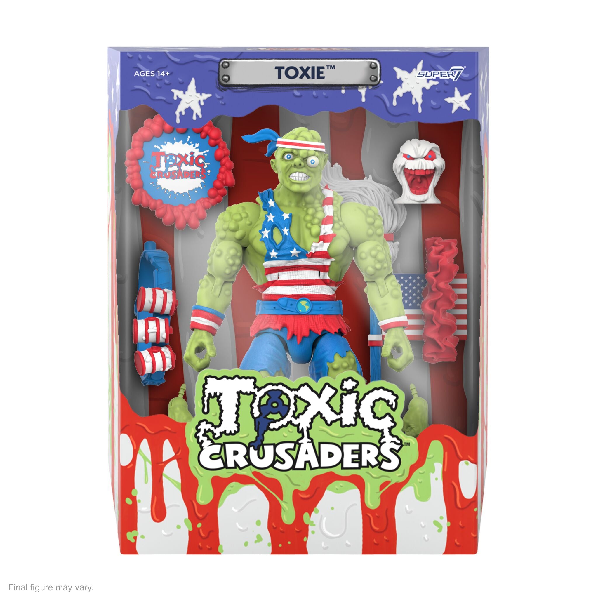 Super7 Toxic Crusader Ultimates Toxie 7" vintage mop steag