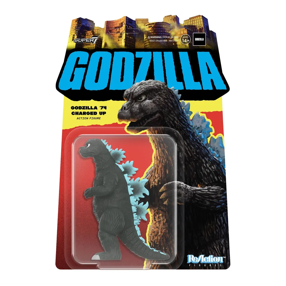 Super7 Toho ReAction Godzilla 1974 figurina albastra
