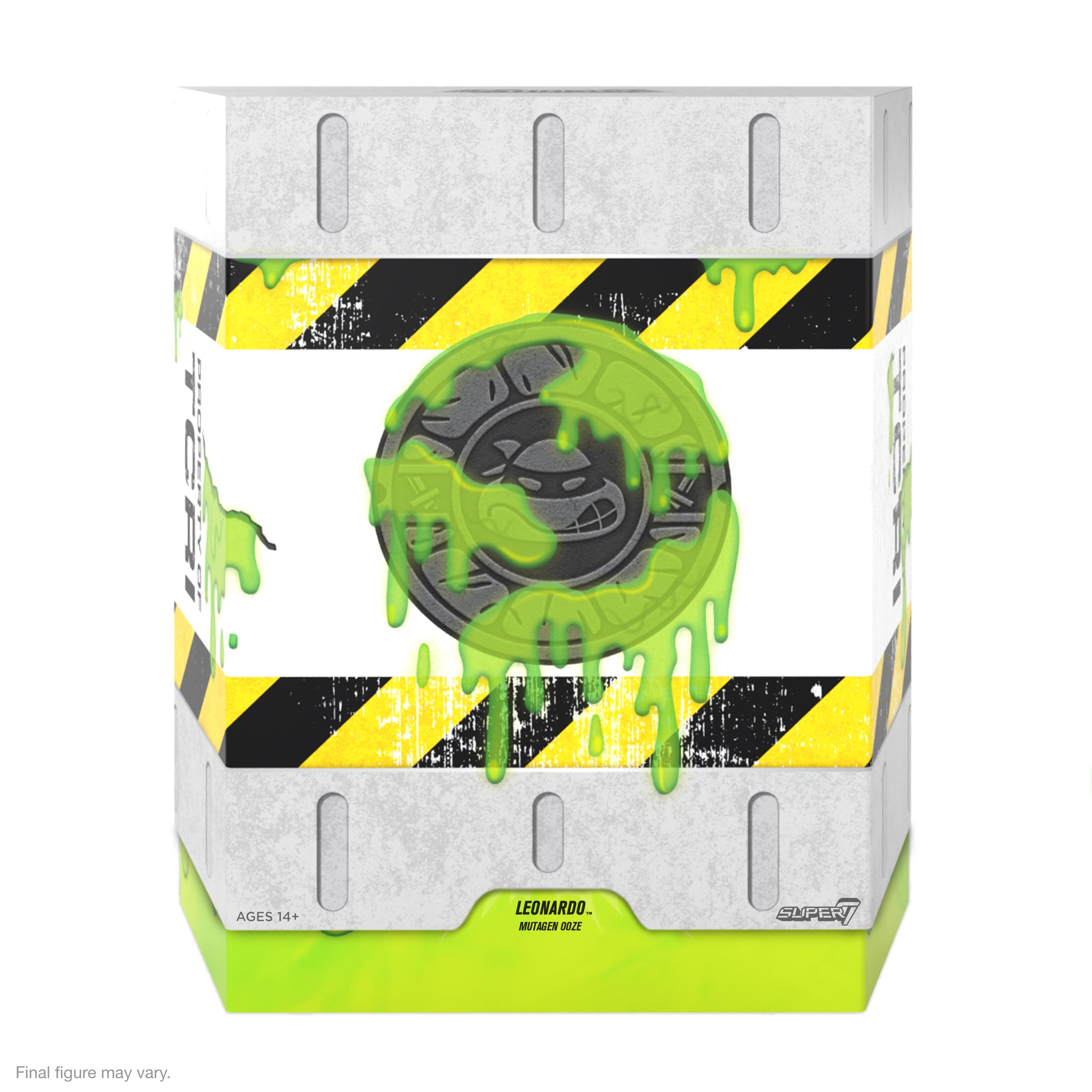 Super7 TMNT ULTIMATES Leonardo figurina Mutagen Ooze Glow