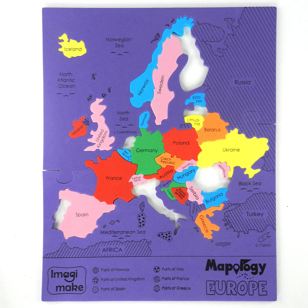 Imagimake Mapology India World Europe set puzzle hărți educativ