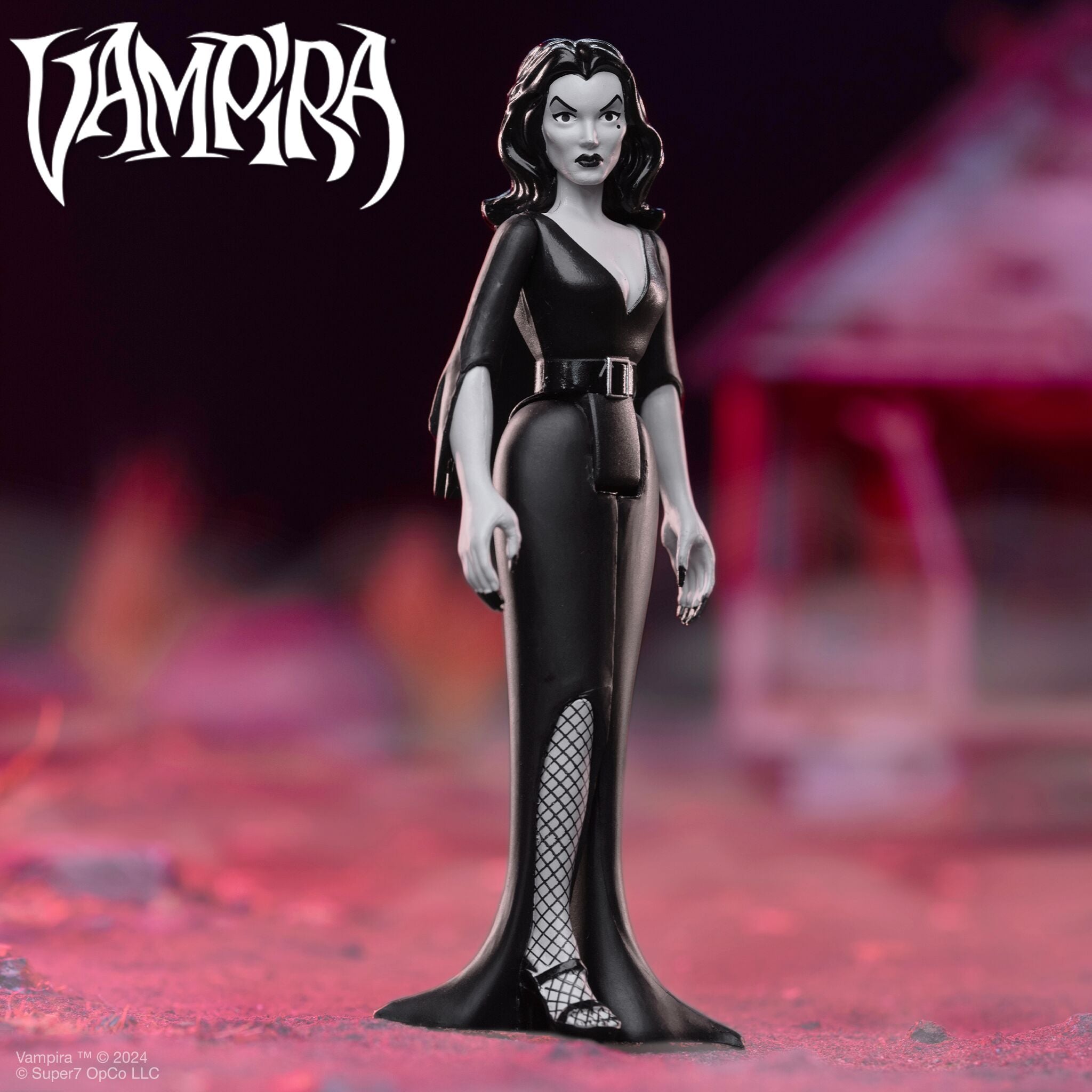 Super7 ReAction Vampira Plan 9 Grayscale figurină