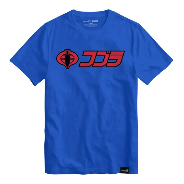 Super7 G.I. Joe Cobra tricou albastru logo japonez