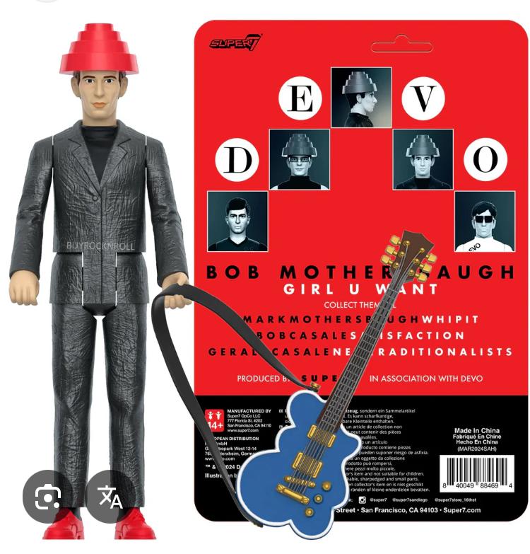 Super7 ReAction Devo Bob Mothersbaugh figurina