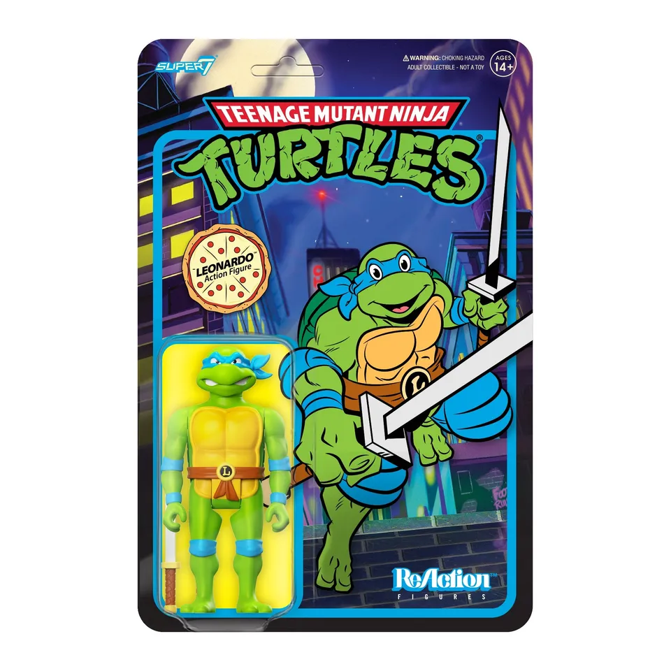 Super7 ReAction Leonardo Toon figurina 9,5 cm katana