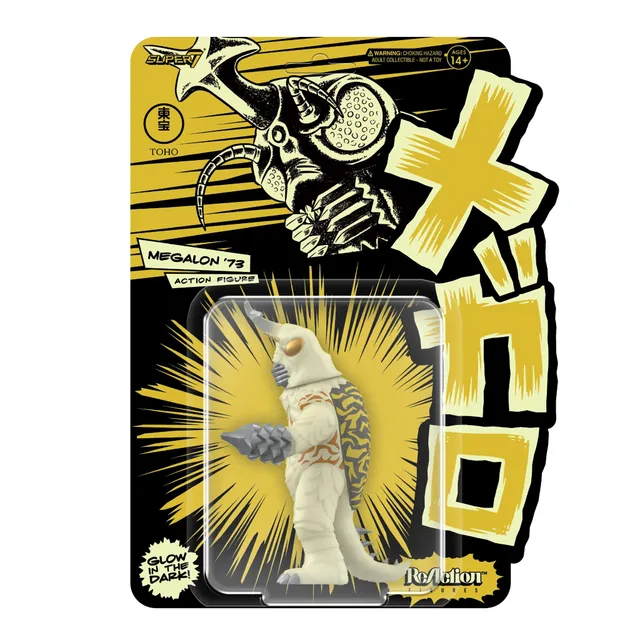 Super7 Toho ReAction Megalon Glow figurină 9,5 cm fosforescentă