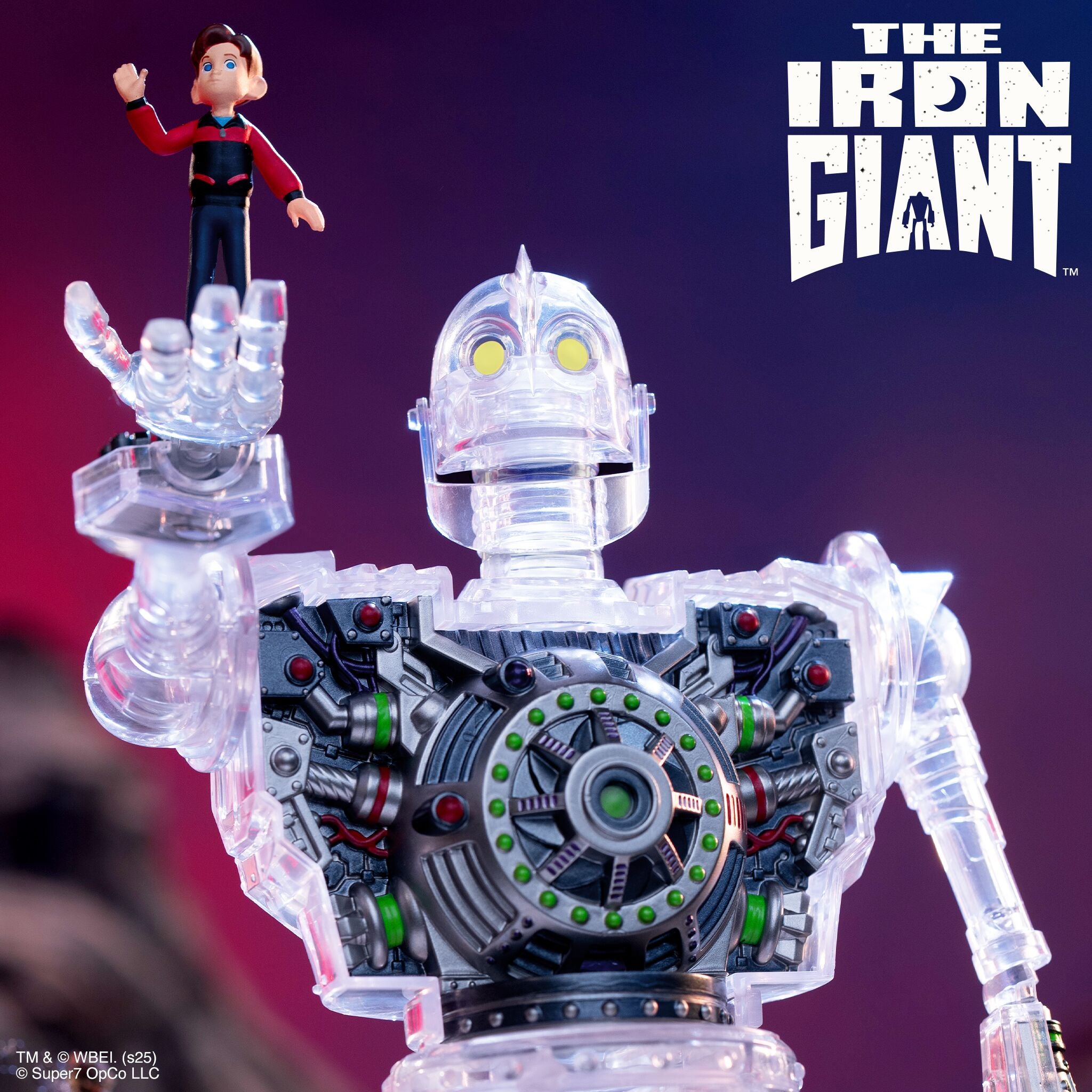 Super7 Iron Giant Super Cyborg figurina transparent 28 cm