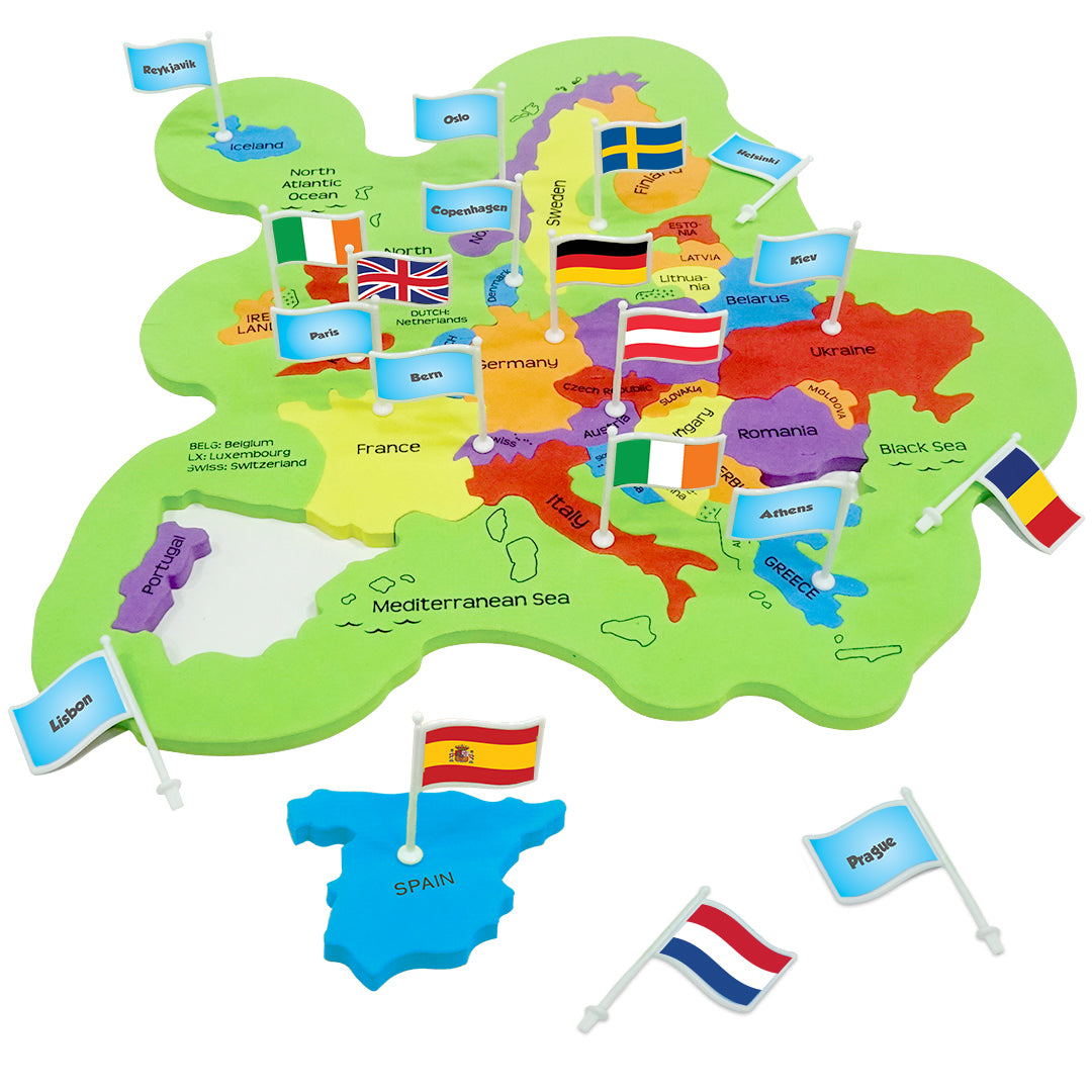 Imagimake Mapology Europe with Capitals puzzle harta 30 piese 5 ani+