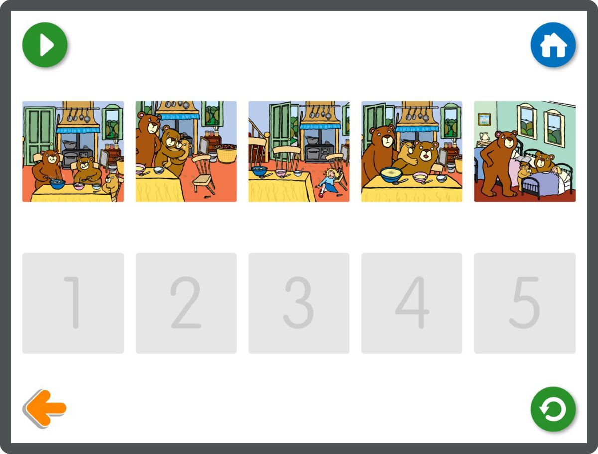 Yellow Door Goldilocks Three Bears aplicatie povesti interactiva