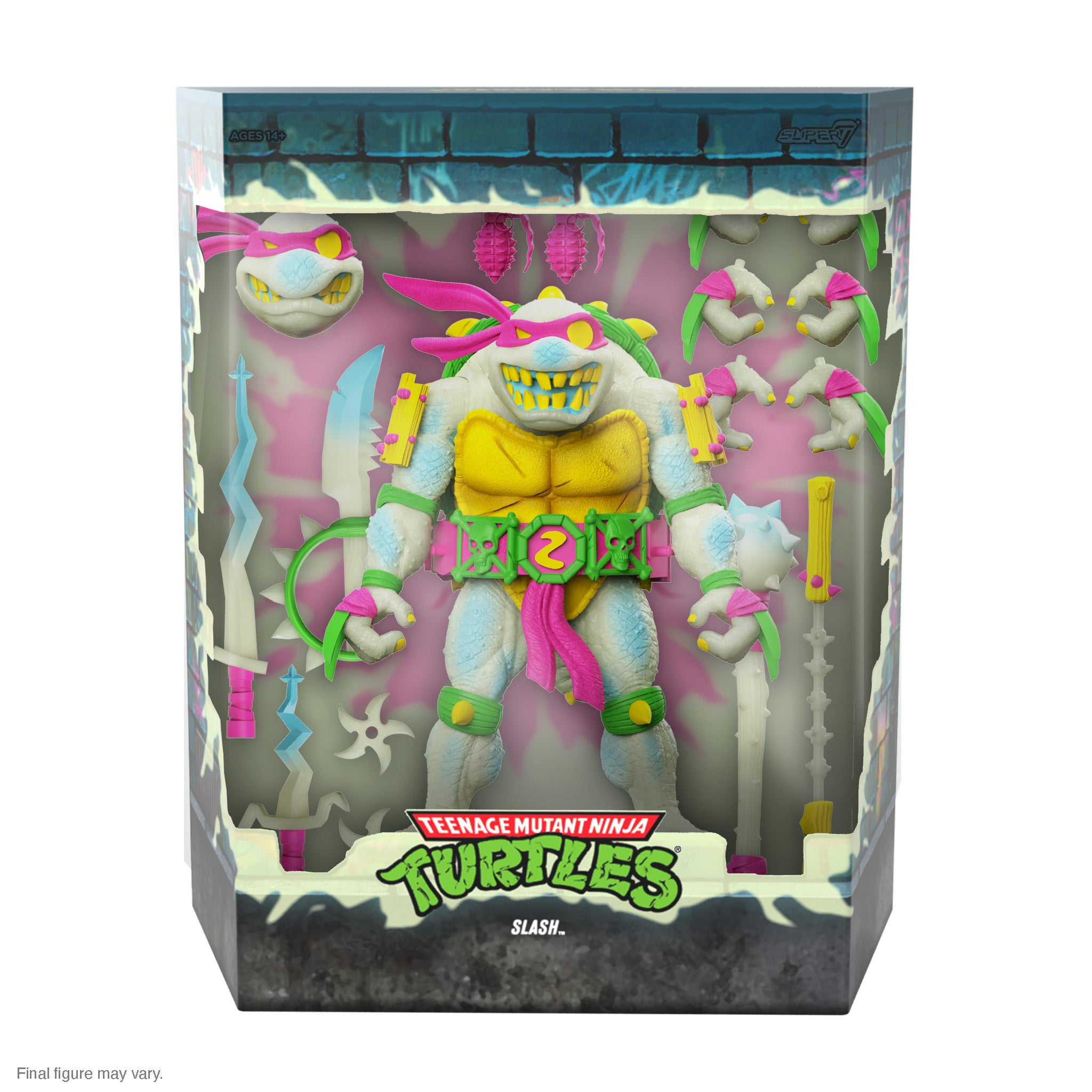 Super7 TMNT Ultimates Slash figurina Glow 18 cm fosforescent