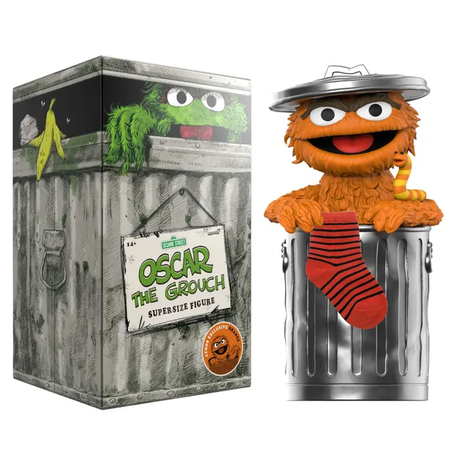 Super7 SuperSize Oscar the Grouch figurină vinil portocaliu 40 cm