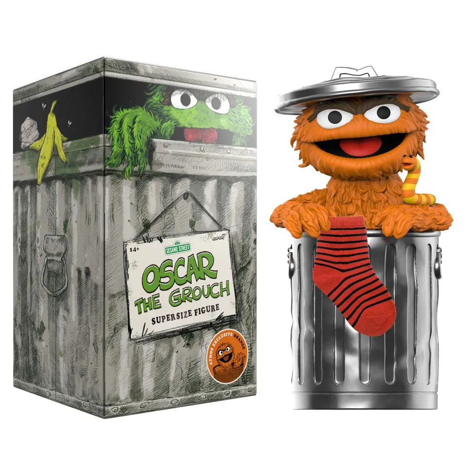 Super7 SuperSize Oscar the Grouch figurină vinil portocaliu 40 cm