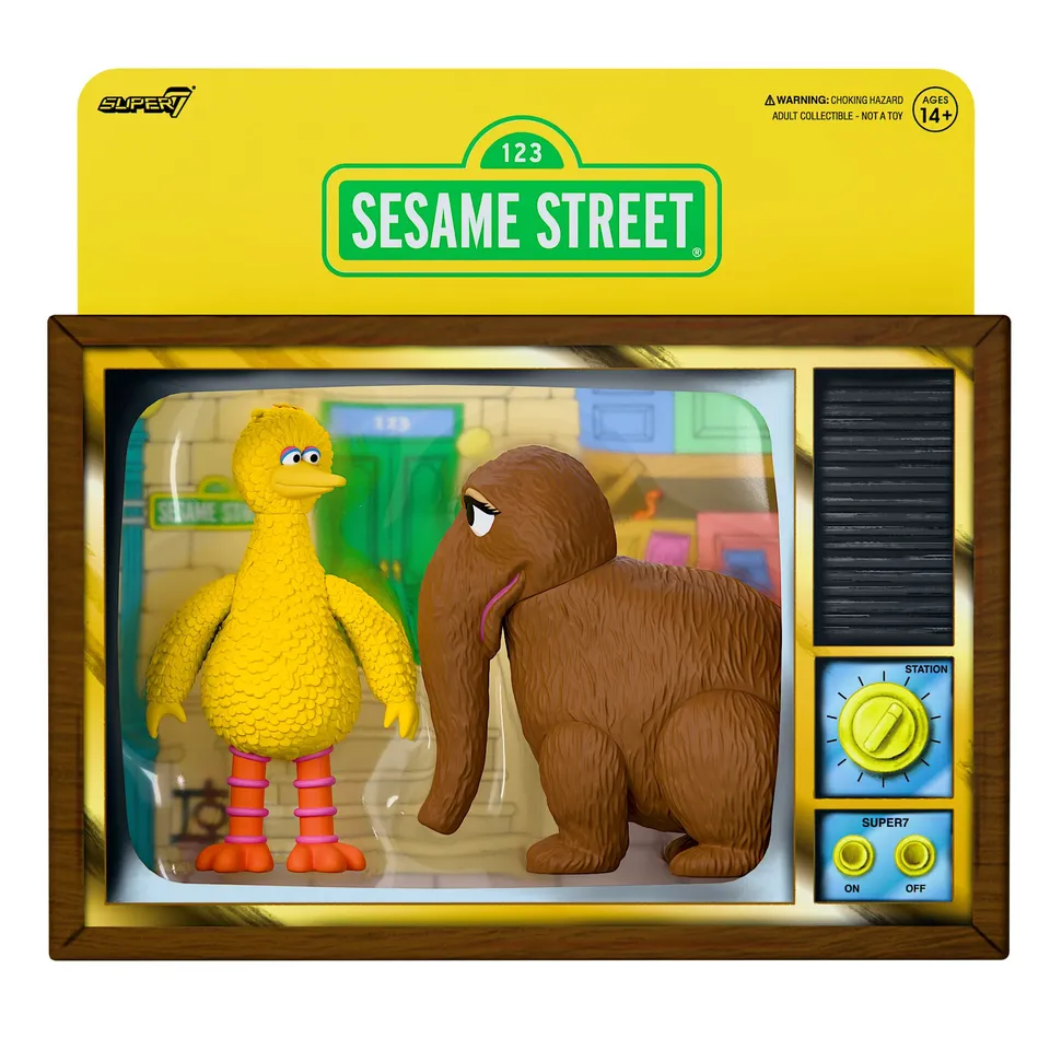 Super7 ReAction Big Bird Snuffleupagus set 2 figurine